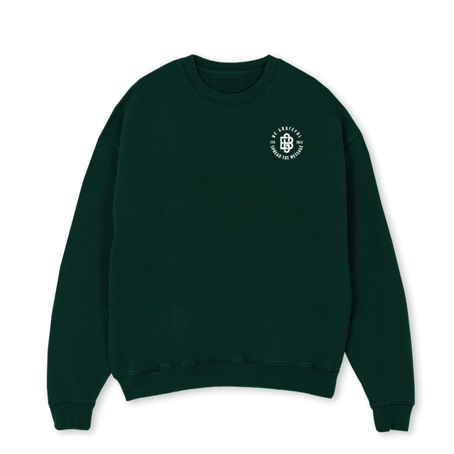 BGNEWLOGO WLGCREW Wild Green Oversized Crewneck Sweater.