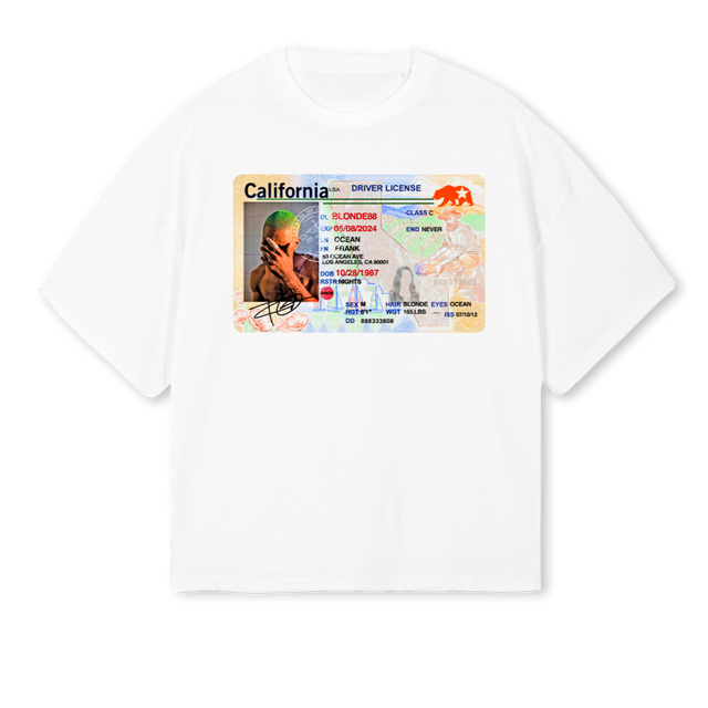 FRANKOCEANID White Oversized Boxy Tee.