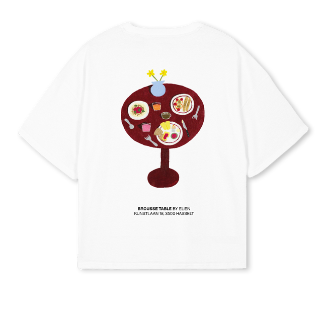 ELIEN BROUSSE White Oversized Boxy Tee.