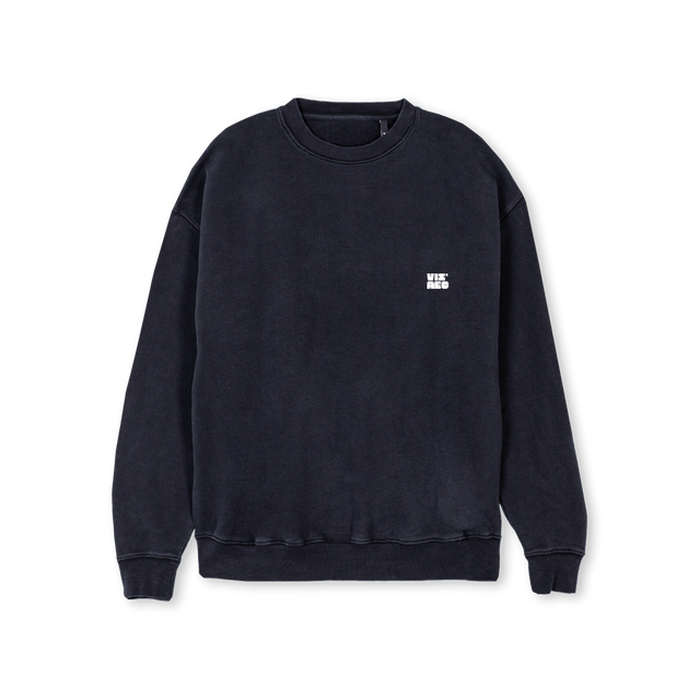 VISAECSWEAT Vintage Black Regular Crewneck Sweater.