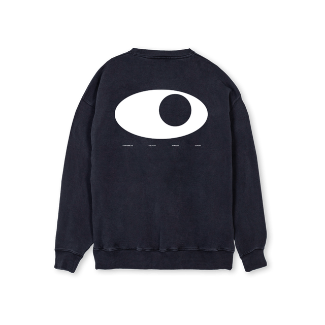 VISAECSWEAT Vintage Black Regular Crewneck Sweater.