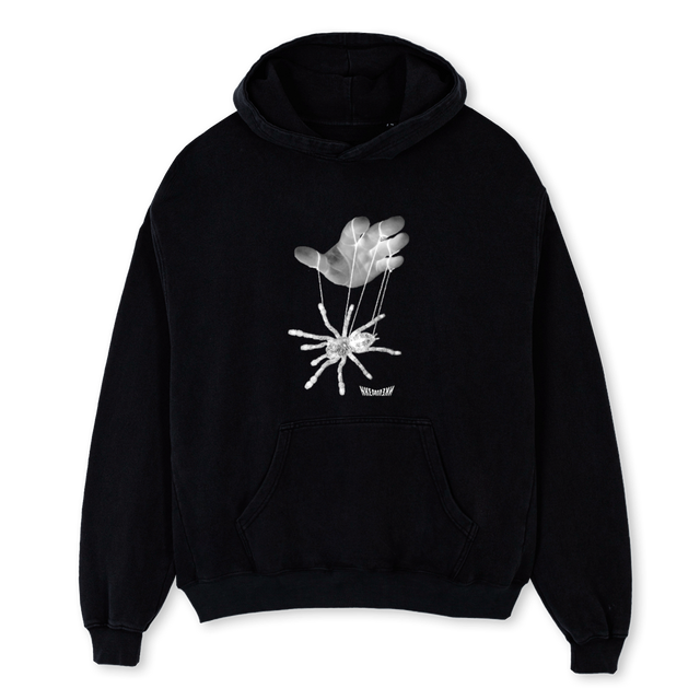 SPIDERHOODIE Black Oversized Hoodie.