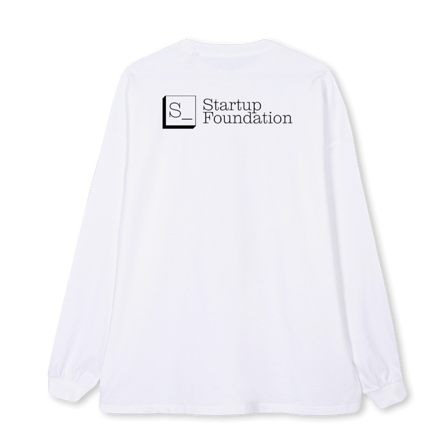 STARTUPFOUNDATIONTWO White Oversized LS Tee.