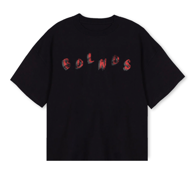 BDLNDS Black Oversized Boxy Tee.