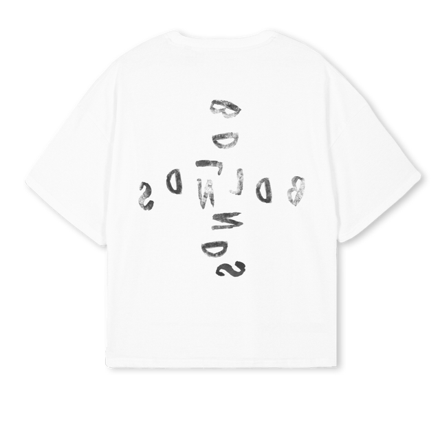 BDL White Oversized Boxy Tee.