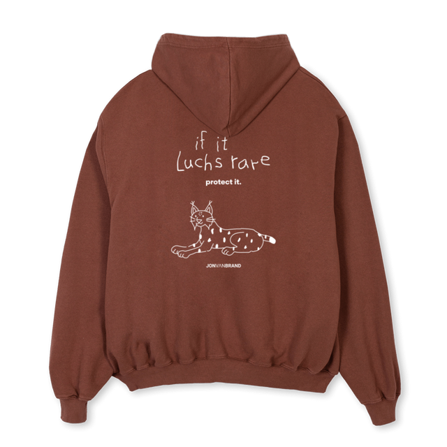 JVBLUCHSHOODIEBROWN Vintage Brown Oversized Hoodie.
