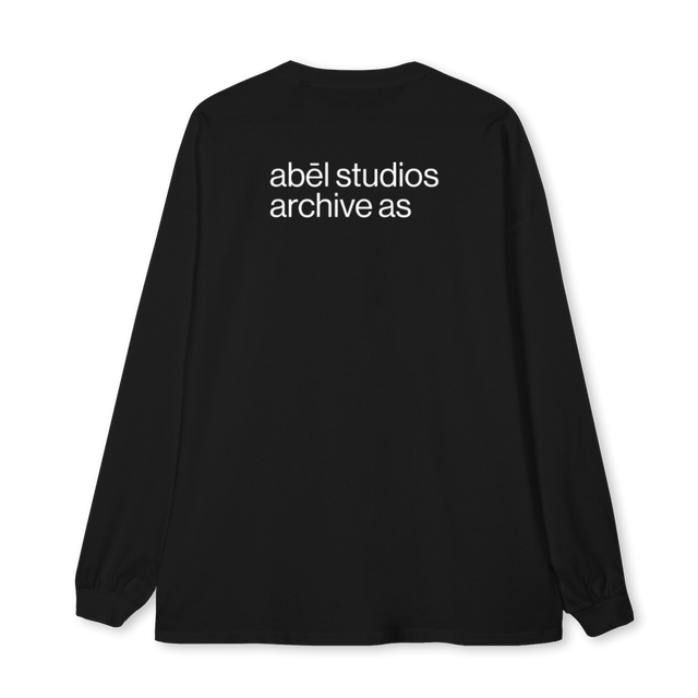 ARCHIVEAS Black Oversized LS Tee.