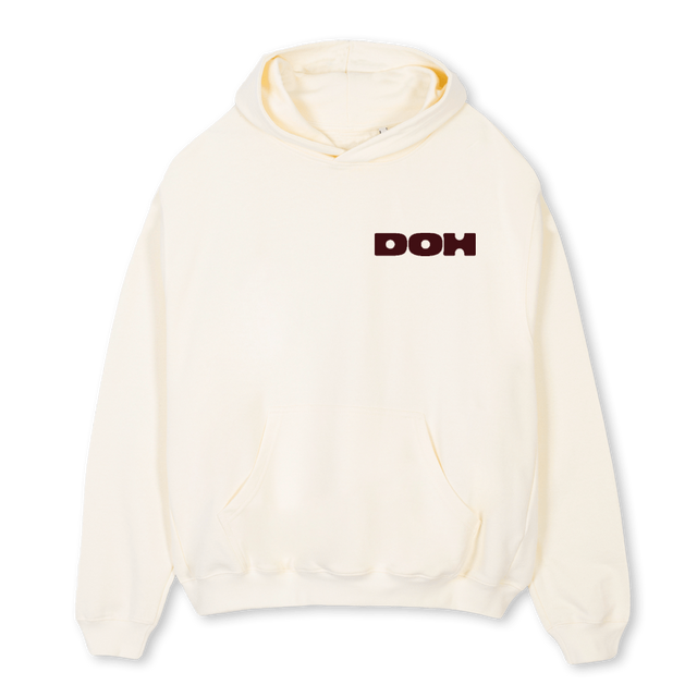 CHOC UNBUTTON  Cream Oversized Hoodie.