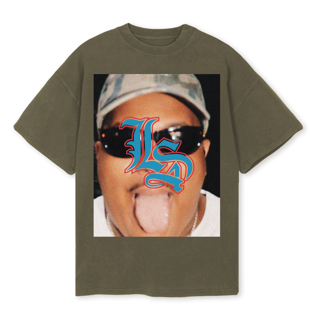 LSNYEEN Vintage Olive Oversized Tee.