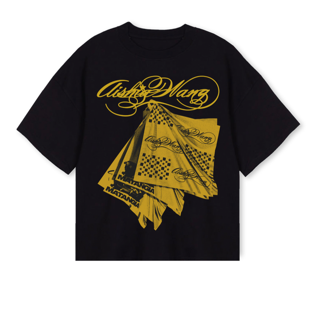 MATANGIAONEBLACK Black Oversized Boxy Tee.