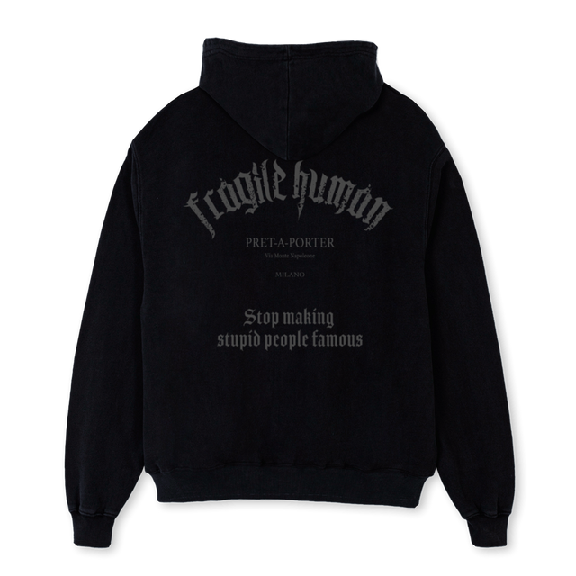 STP HD Black Oversized Hoodie.