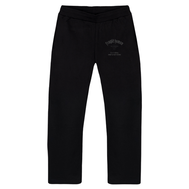 STPD PNT Black Straight-Leg Relaxed Sweatpants.