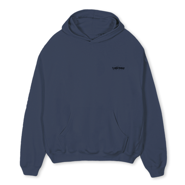 OLDLOG HD_NAVY Navy Blue Oversized Hoodie.