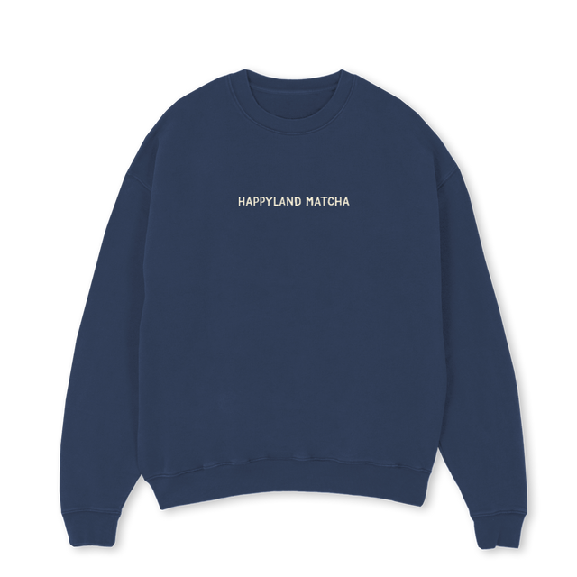 IRWIN DARK Navy Blue Oversized Crewneck Sweater.