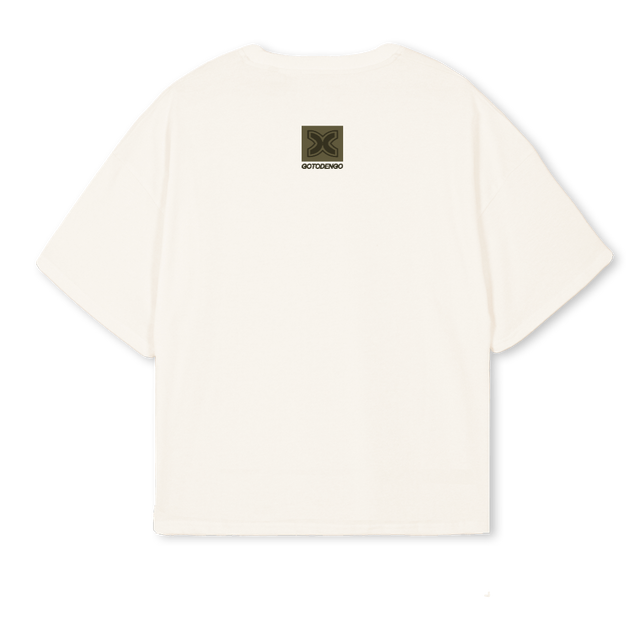 DOTHERIGHTTHING Vintage White Oversized Boxy Tee.