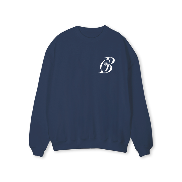 SKISANDCHAMPAGNE Navy Blue Regular Crewneck Sweater.