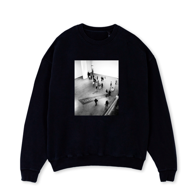 SFCREWNECK Black Oversized Crewneck Sweater.