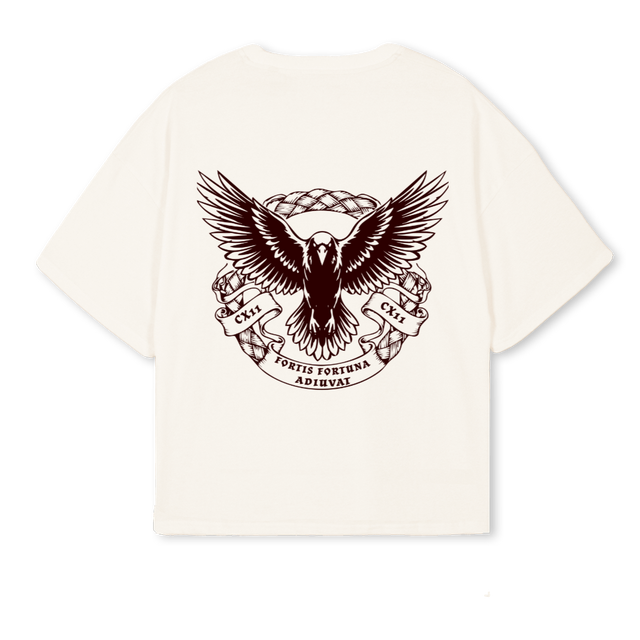 LRGCROWMER Vintage White Oversized Boxy Tee.