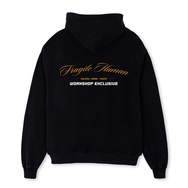 NLOGO HD Black Oversized Hoodie.