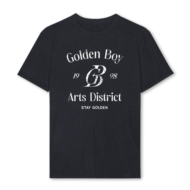 GOLDENBOYARTSDISTRIC Vintage Black Regular Tee.