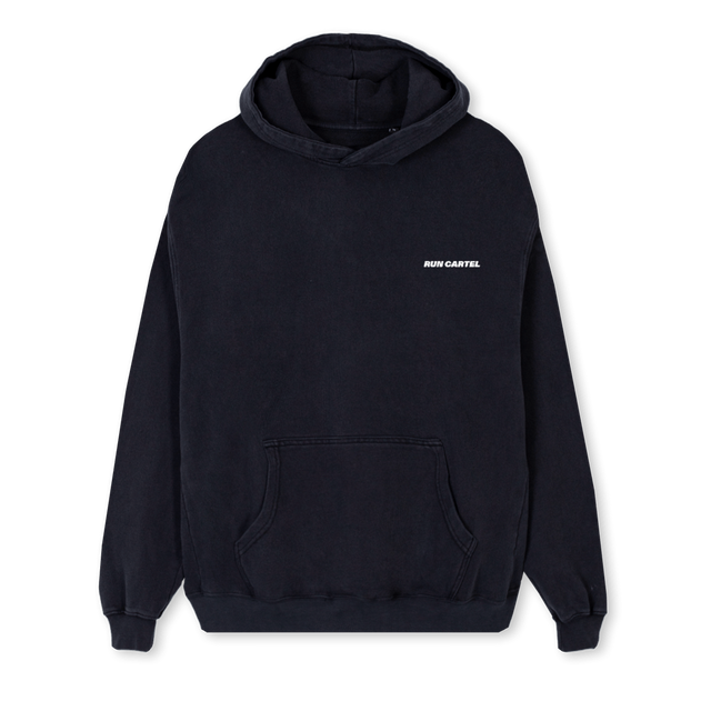 RUNCARTELHOODIE Vintage Black Regular Hoodie.