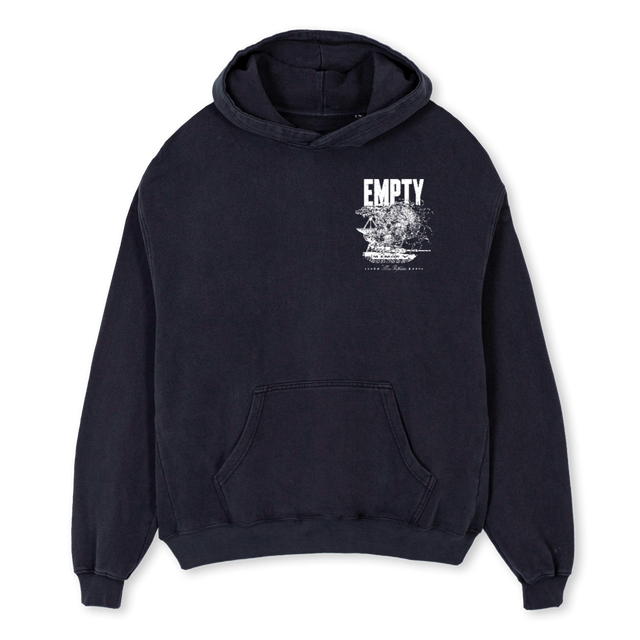 TANKHOODIE Vintage Black Oversized Hoodie.