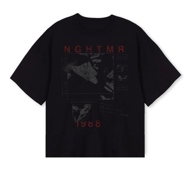 NGTHMR Black Oversized Boxy Tee.