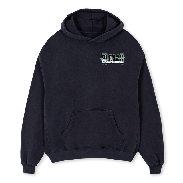 CAPTAIN TENTH DIV Vintage Black Oversized Hoodie.