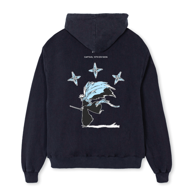 CAPTAIN TENTH DIV Vintage Black Oversized Hoodie.