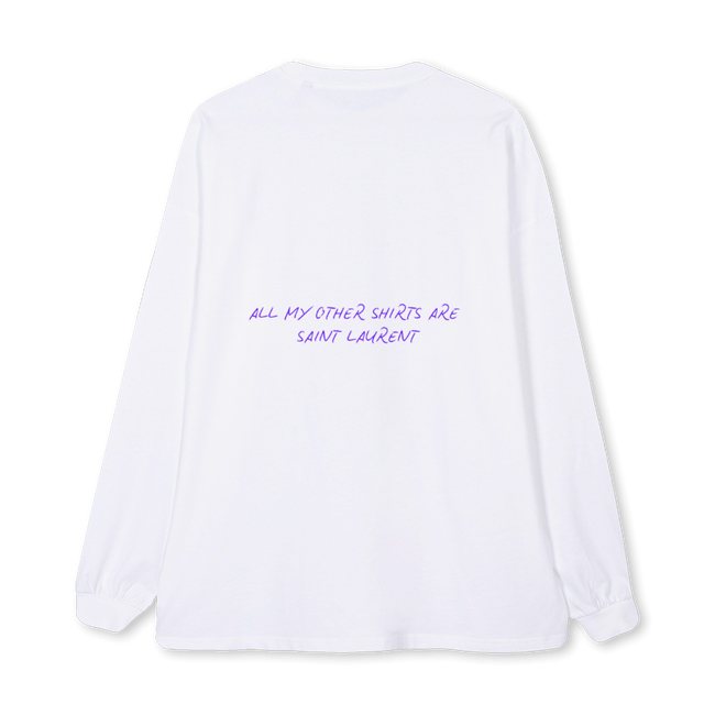 ALLMYOTHER White Oversized LS Tee.