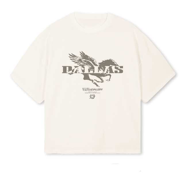 DALLASWHITE Vintage White Oversized Boxy Tee.