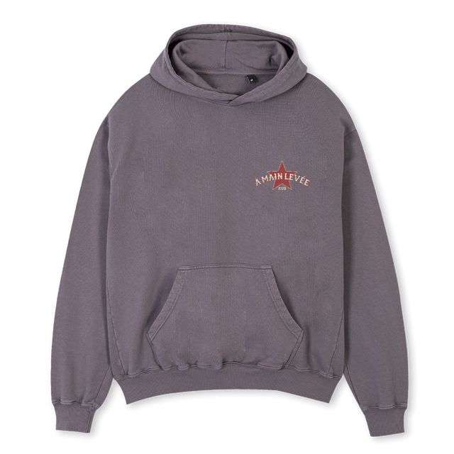 AMLSTAR Pigment Grey Oversized Hoodie.