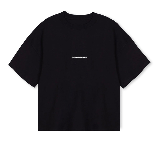 SCHWARZ Black Oversized Boxy Tee.