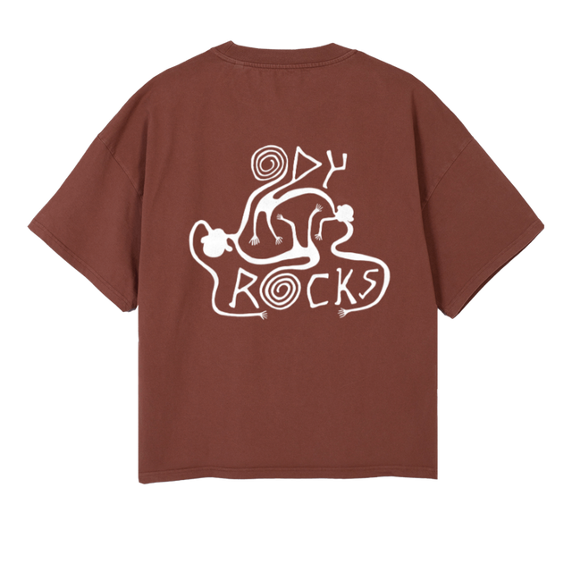 BRAUN Vintage Brown Oversized Boxy Tee.