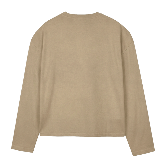 PRIMA FRONT CENTRE Vintage Dune Oversized Boxy LS Tee.