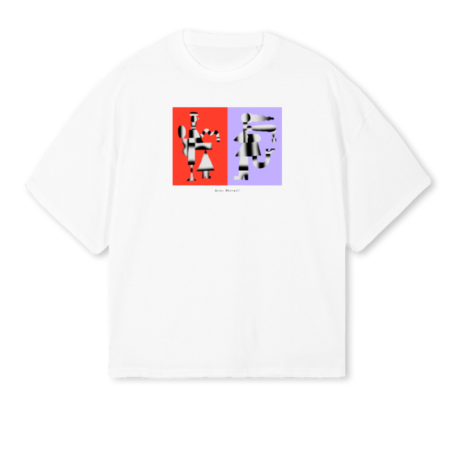 MOITIE White Oversized Boxy Tee.