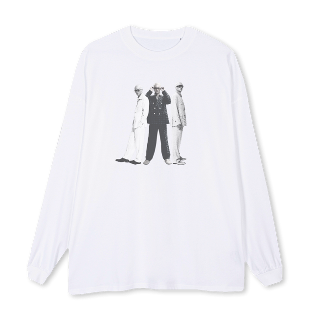 DAVID White Oversized LS Tee.