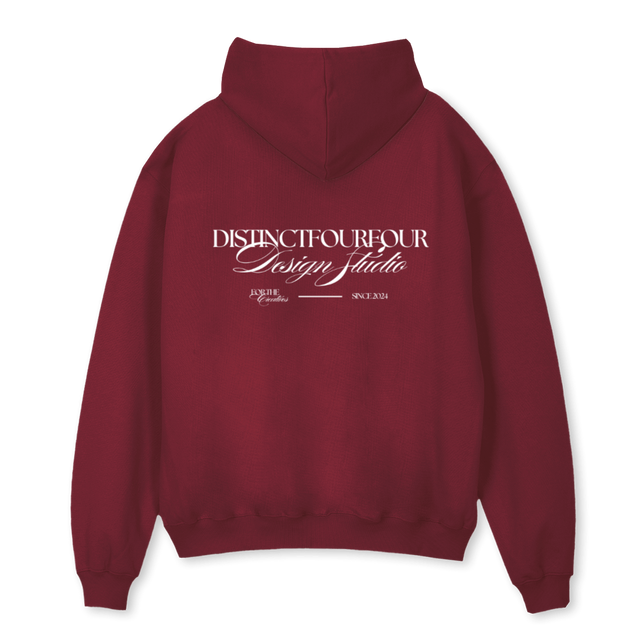 DESIGNSTU Burgundy Oversized Hoodie.