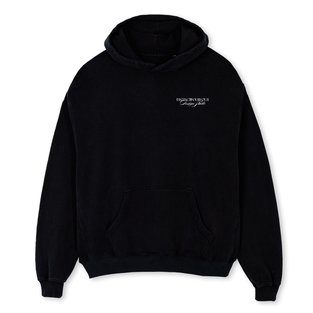 DESIGNSTU Black Oversized Hoodie.
