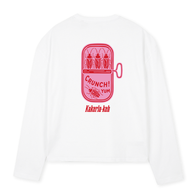 KAKERLATA White Oversized Boxy LS Tee.