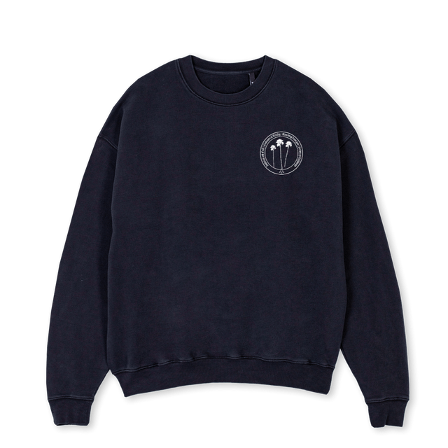 CONCEPTSCIRCLE Vintage Black Oversized Crewneck Sweater.