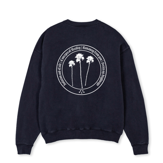 CONCEPTSCIRCLE Vintage Black Oversized Crewneck Sweater.