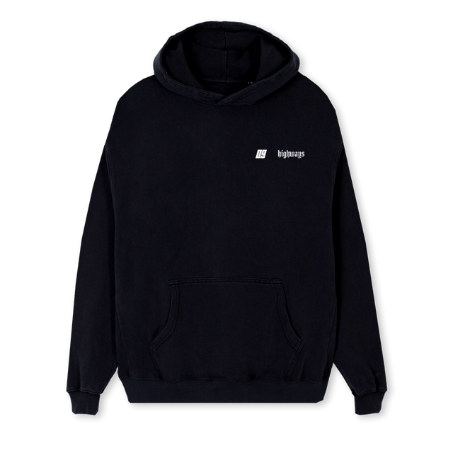 FLAGHOOD Black Regular Hoodie.