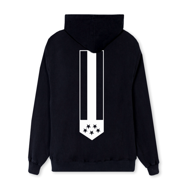 FLAGHOOD Black Regular Hoodie.