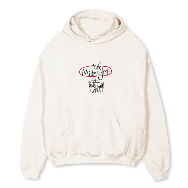 CAFEHOODIE Vintage White Oversized Hoodie.