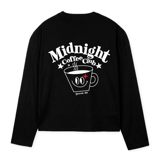 XSMCCCUP Black Oversized Boxy LS Tee.