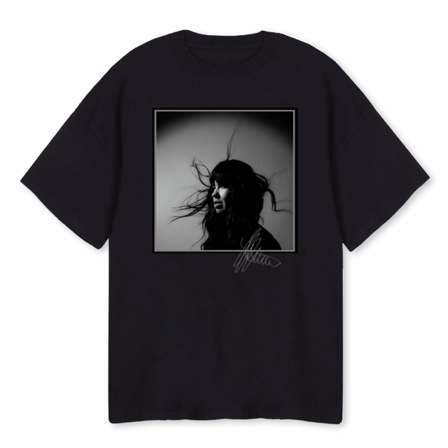 MARIAMENAFINAL Black Oversized Tee.