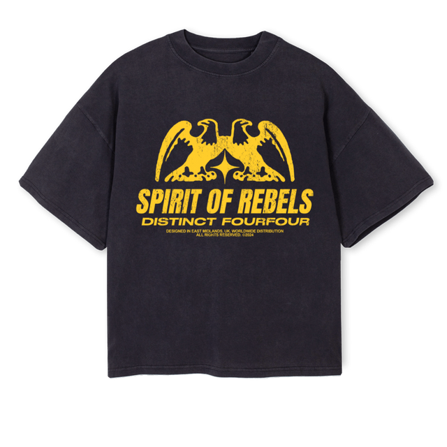 SPIRITOFREB Vintage Black Oversized Boxy Tee.