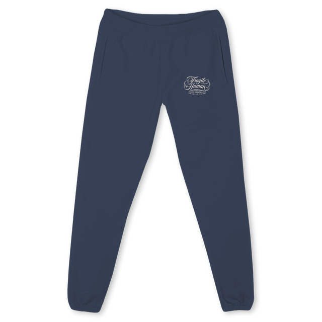 FRGL MNFCT PNT Navy Blue Relaxed Sweatpants.