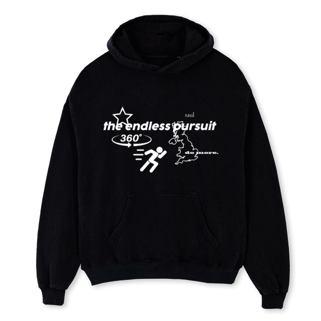 DOMORE Black Oversized Hoodie.